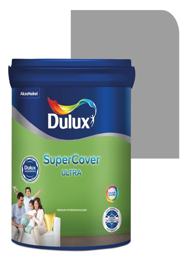 Dulux SuperCover Ultra - Premium Interior Emulsion Paint For Walls and Ceilings | Smooth Matte Finish | Durable, Long-Lasting Paint with Extra Coverage, Grey (1L, Granite Grey, 4 Years Warranty) - Image 1